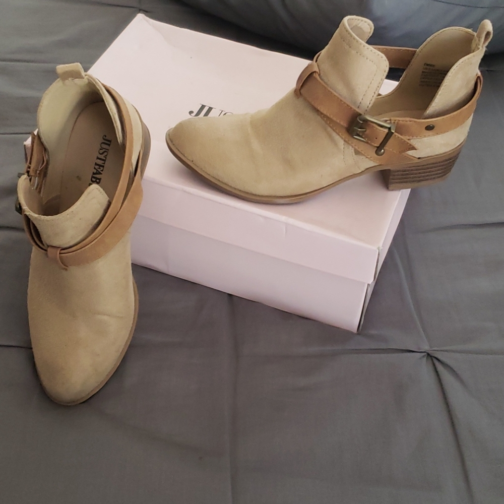Tan booties